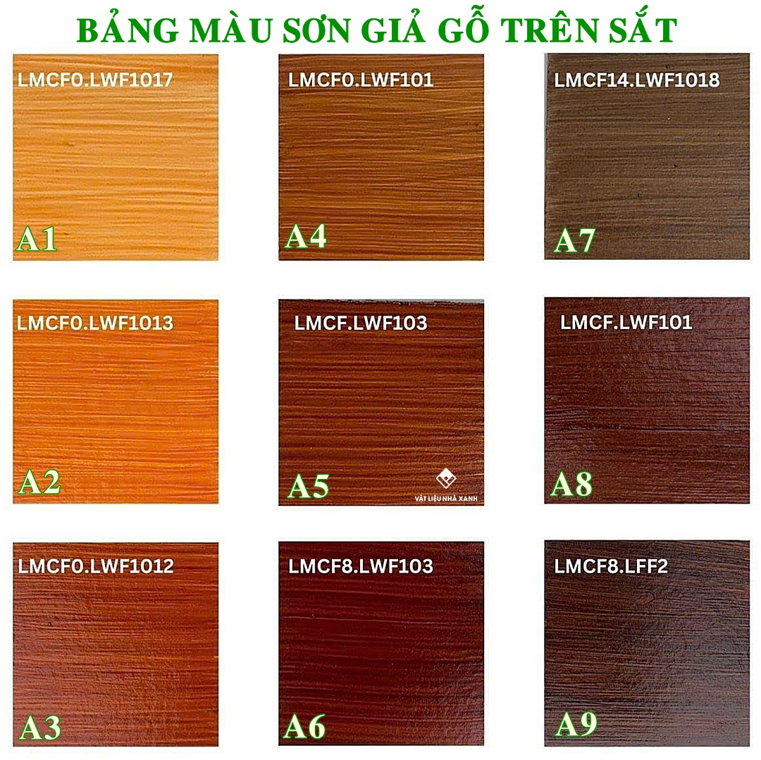 bang mau son gia go tren sat