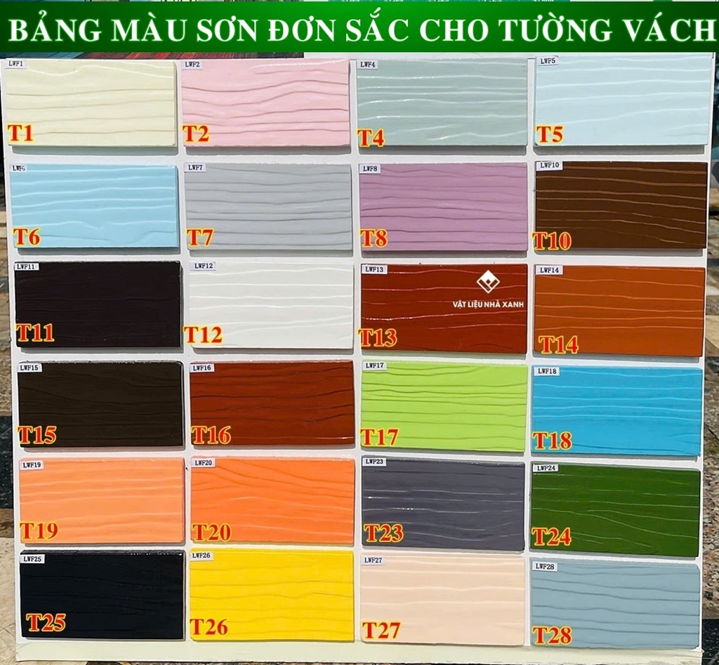 bang mau son tuong vach don sac lotus
