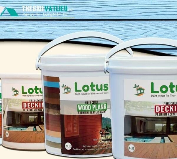 Giá Sơn Giả Gỗ Lotus Trên Tường Xi Măng Bê Tông - Vật Liệu Giả Gỗ 23 giá sơn giả gỗ
