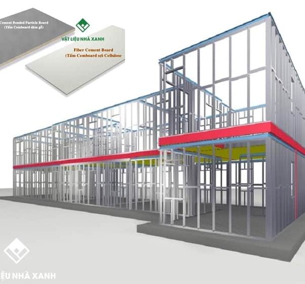 Thi công vách ngăn chống cháy cách nhiệt giá rẻ bằng tấm Cemboard 75 thi công vách ngăn nhà