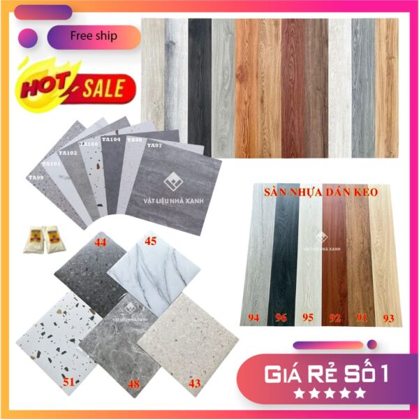Giá Sàn Nhựa Giả Gỗ Dán Keo - Sàn Nhựa Hèm Khóa Vân Gỗ Đá 29 gia san nhua gia go