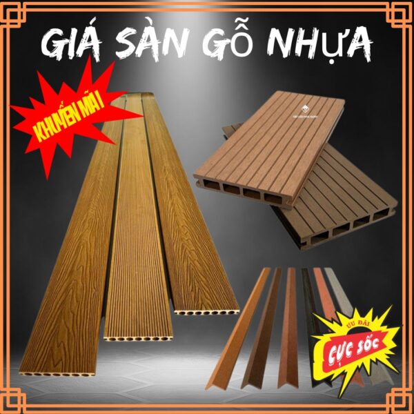 Giá Sàn Gỗ Nhựa Ngoài Trời Khuyến Mãi Tại Tổng Kho Nhà Xanh 126 gia san go nhua ngoai troi 4