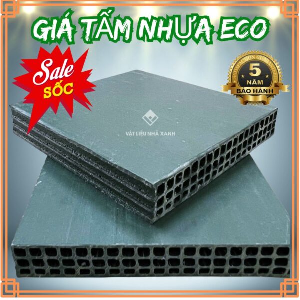 Giá Tấm Nhựa ECO Lót Sàn Làm Vách Khuyến Mãi Tại Nhà Xanh 49 gia tam nhua eco