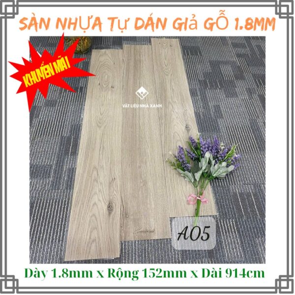 Sàn Nhựa Giả Gỗ Tự Dán Dày 1.8mm TA - Ảnh 12