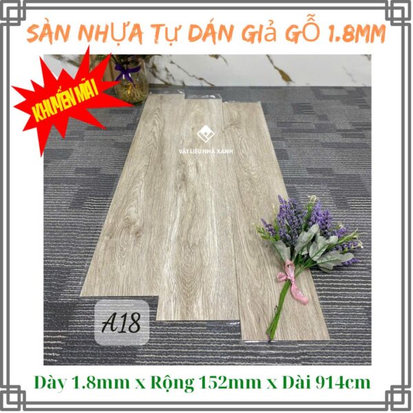 Sàn Nhựa Giả Gỗ Tự Dán Dày 1.8mm TA - Ảnh 5