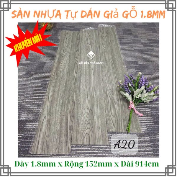 Sàn Nhựa Giả Gỗ Tự Dán Dày 1.8mm TA - Ảnh 4