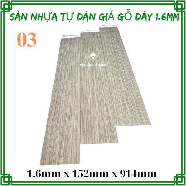 Sàn Nhựa Tự Dán Giả Gỗ Dày 1.6mm NC - Ảnh 11