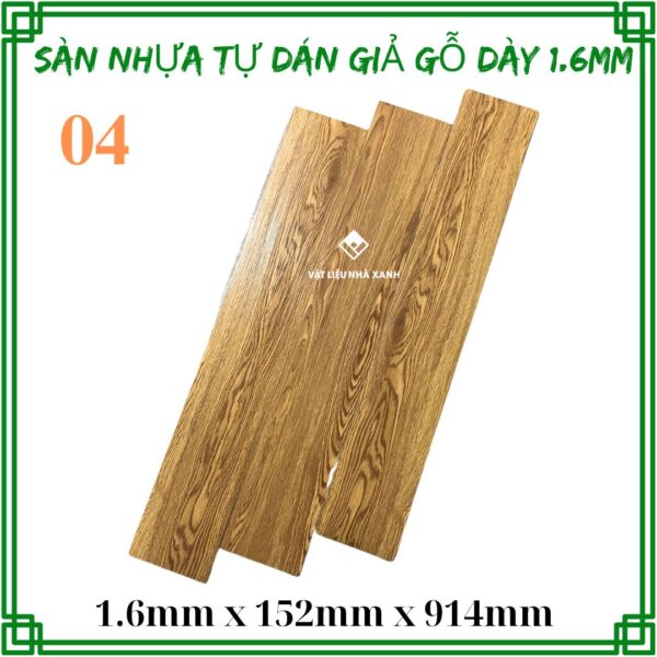 Sàn Nhựa Tự Dán Giả Gỗ Dày 1.6mm NC - Ảnh 10