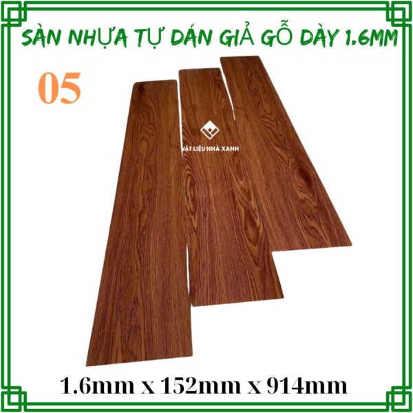 Sàn Nhựa Tự Dán Giả Gỗ Dày 1.6mm NC - Ảnh 9