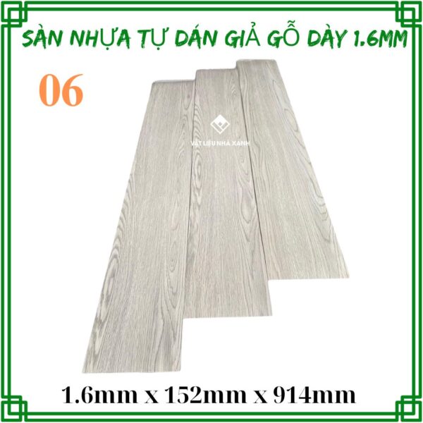 Sàn Nhựa Tự Dán Giả Gỗ Dày 1.6mm NC - Ảnh 8