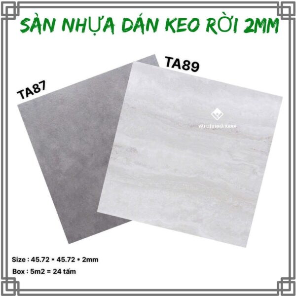 Sàn Nhựa Dán Keo Vân Đá Rời 2mm TA