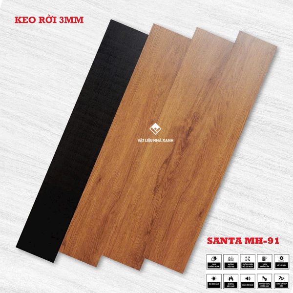 Sàn Nhựa Dán Keo Riêng Giả Gỗ 3mm TA 14 san nhua dan keo 3mm gia go 2