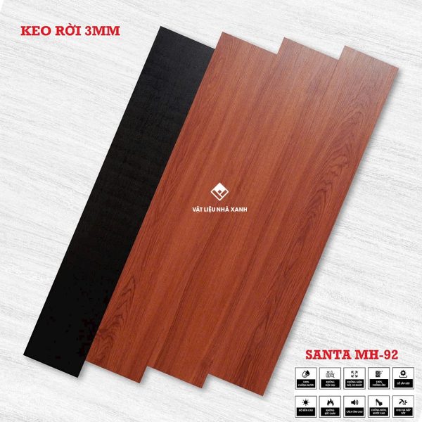 Sàn Nhựa Dán Keo Riêng Giả Gỗ 3mm TA 10 san nhua dan keo 3mm gia go 6